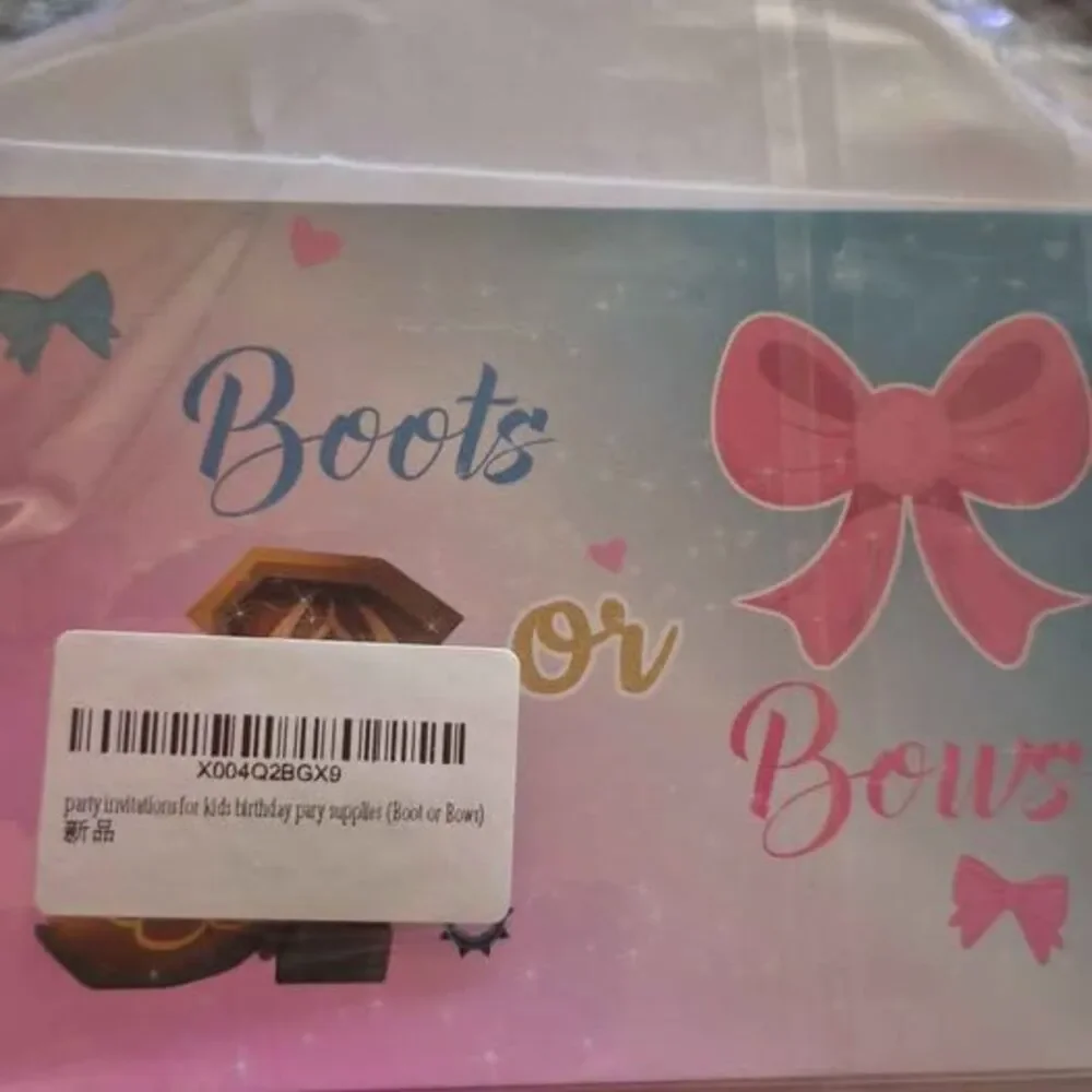 12Pcs Gender Reveal Party invitation Cards with Envelopes and Gender Reveal